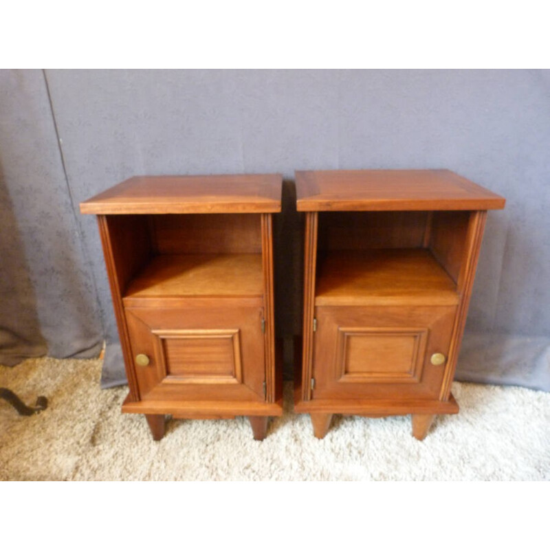 Pair of night stands in mahogany - 1950s