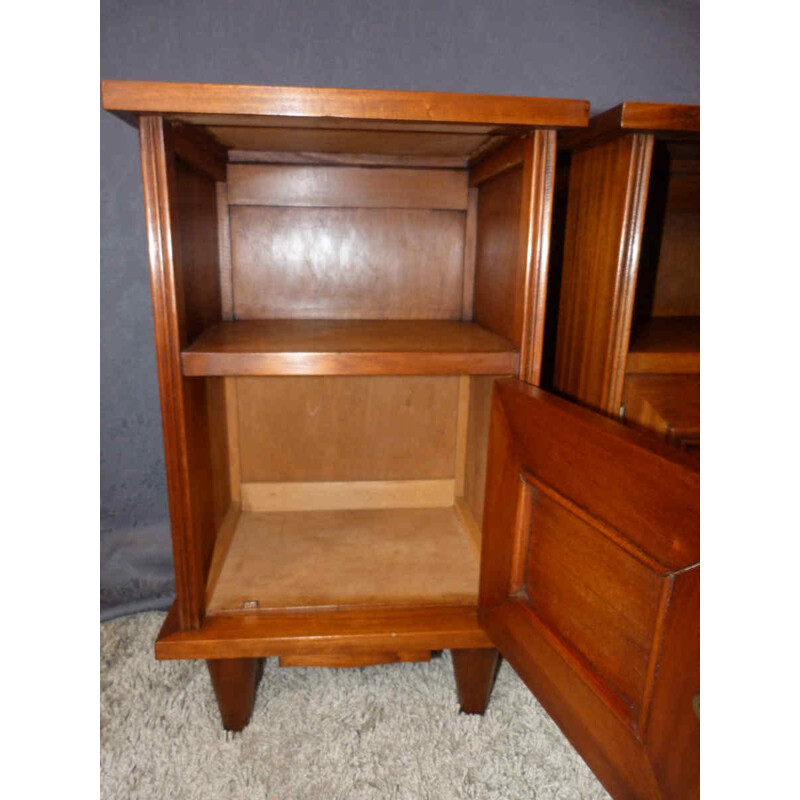 Pair of night stands in mahogany - 1950s