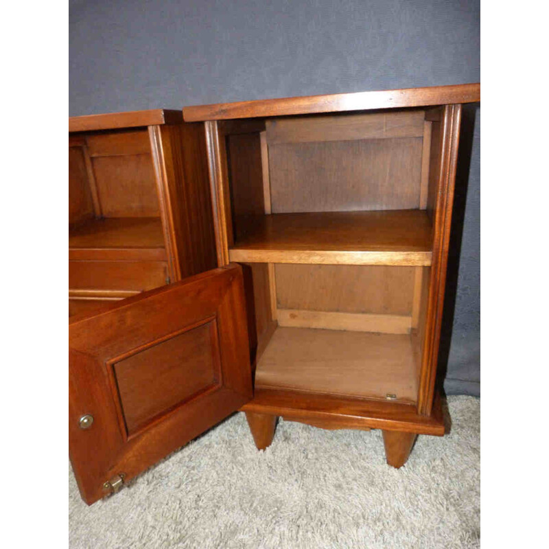 Pair of night stands in mahogany - 1950s