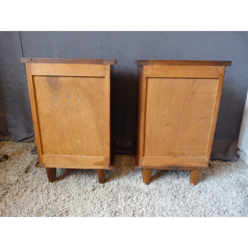 Pair of night stands in mahogany - 1950s