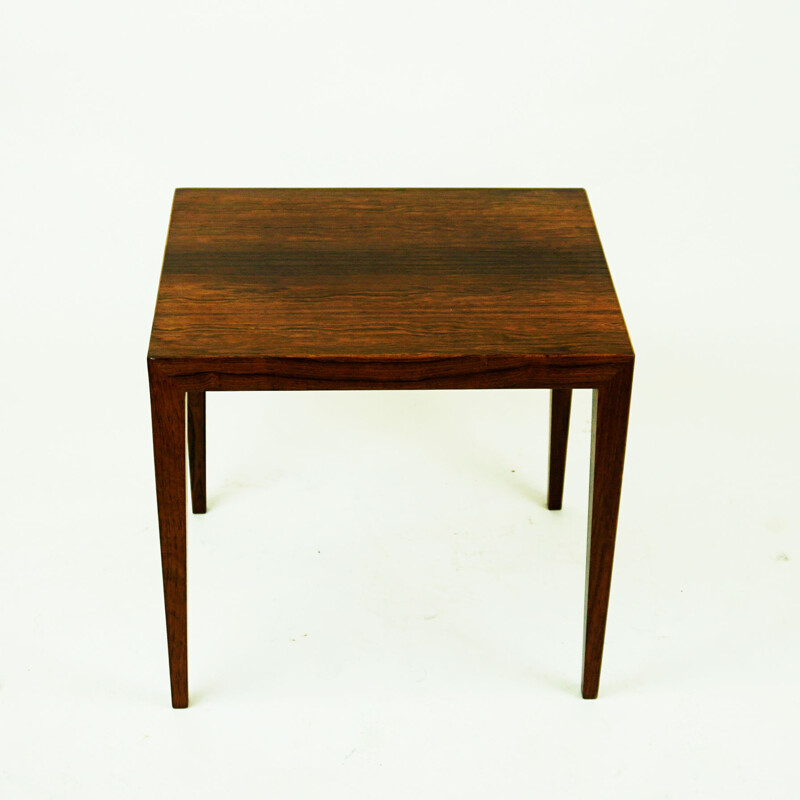 Vintage Rosewood Side Table by Severin Hansen for Haslev Danish 1960