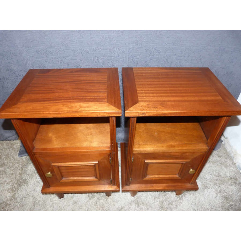 Pair of night stands in mahogany - 1950s