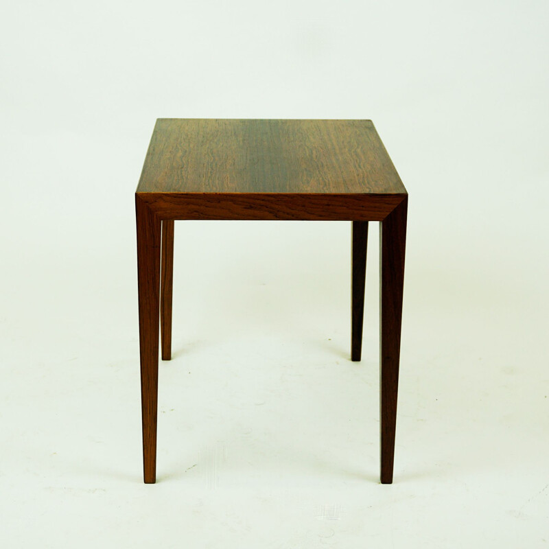 Vintage Rosewood Side Table by Severin Hansen for Haslev Danish 1960