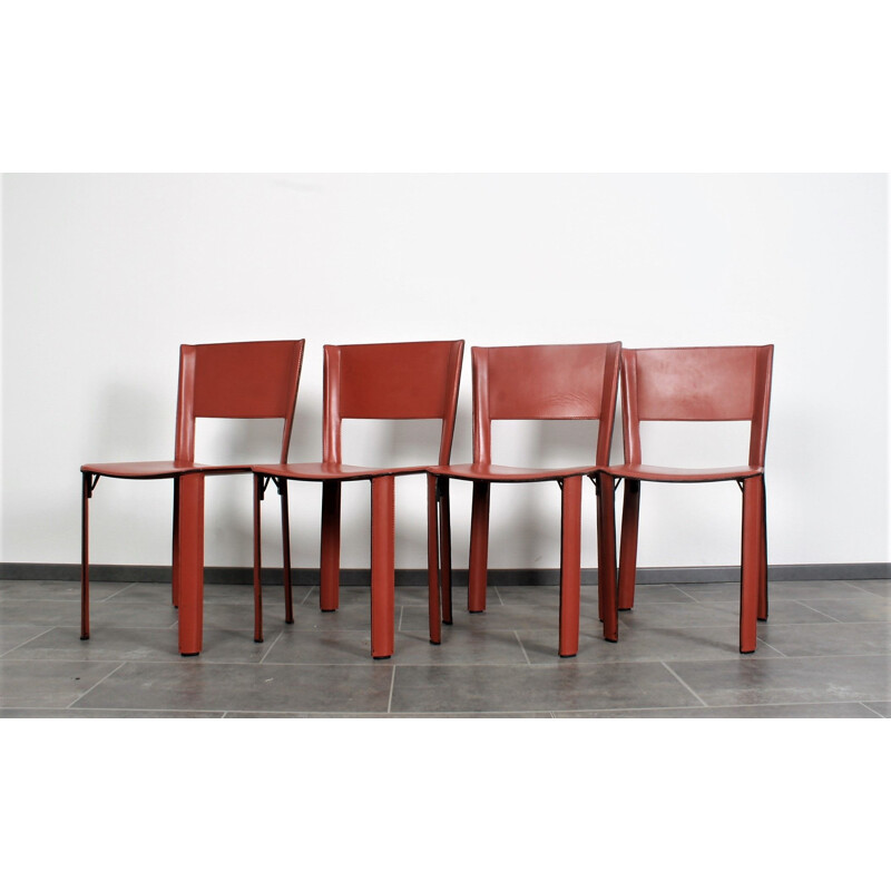 Set of 4 vintage S91 chairs by Fasem