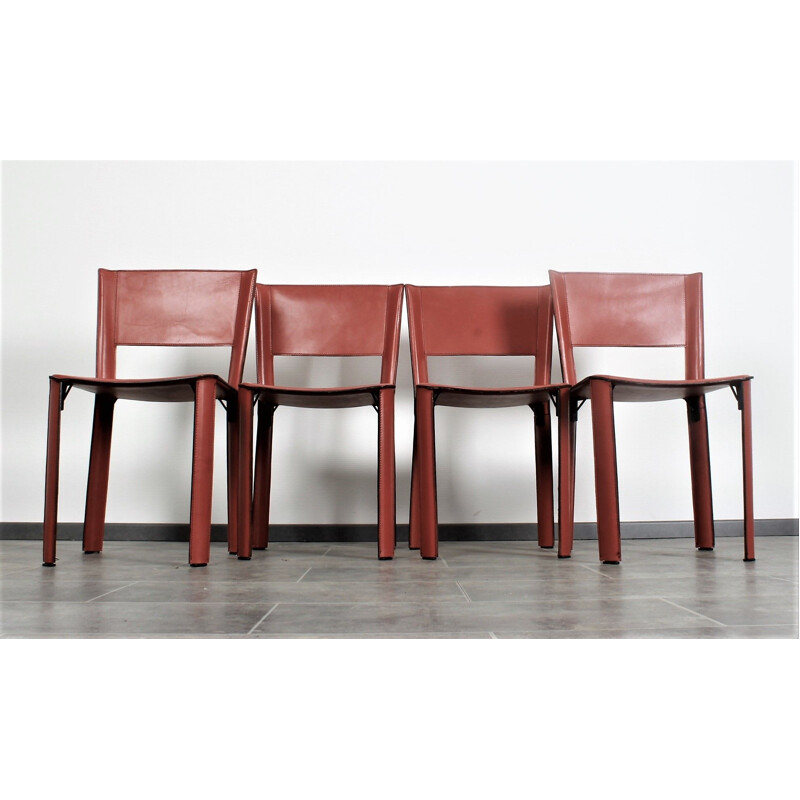 Set of 4 vintage S91 chairs by Fasem