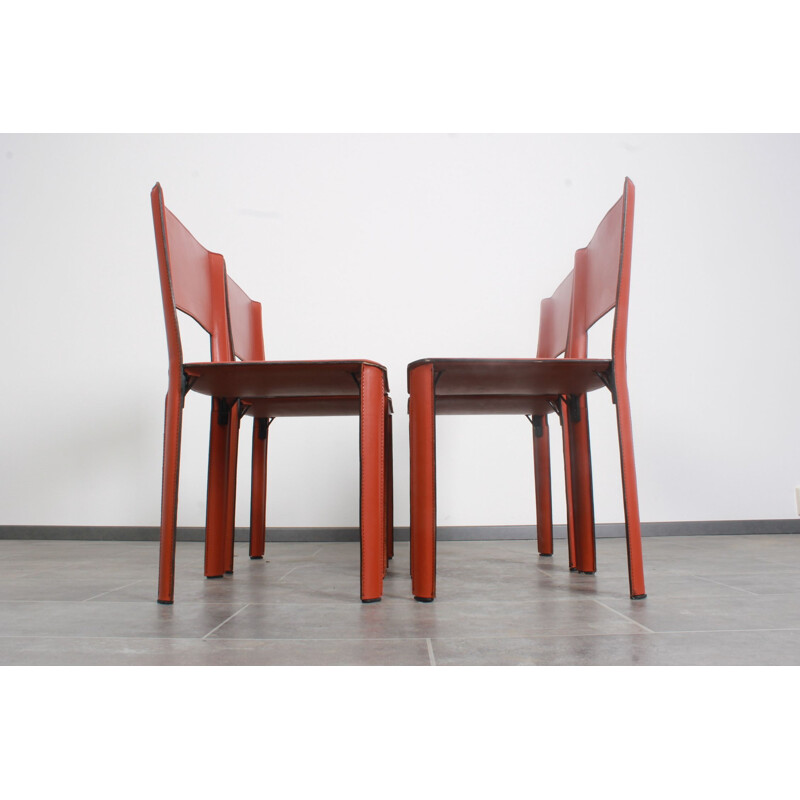 Set of 4 vintage S91 chairs by Fasem