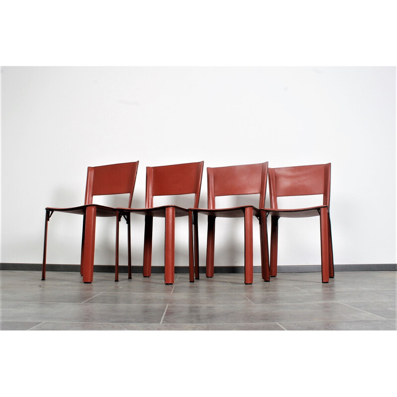 Set of 4 vintage S91 chairs by Fasem