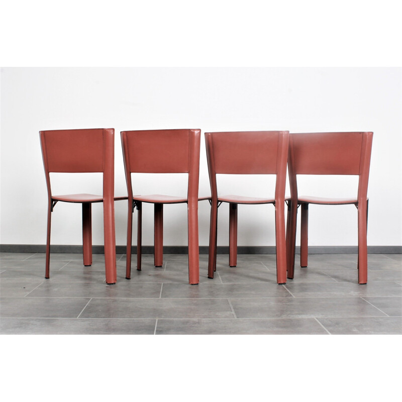 Set of 4 vintage S91 chairs by Fasem