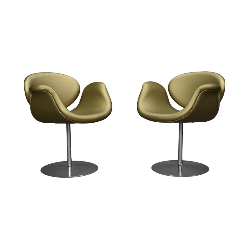 Pair of vintage Little Tulip Chairs by Pierre Paulin for Artifort Netherlands, 1965