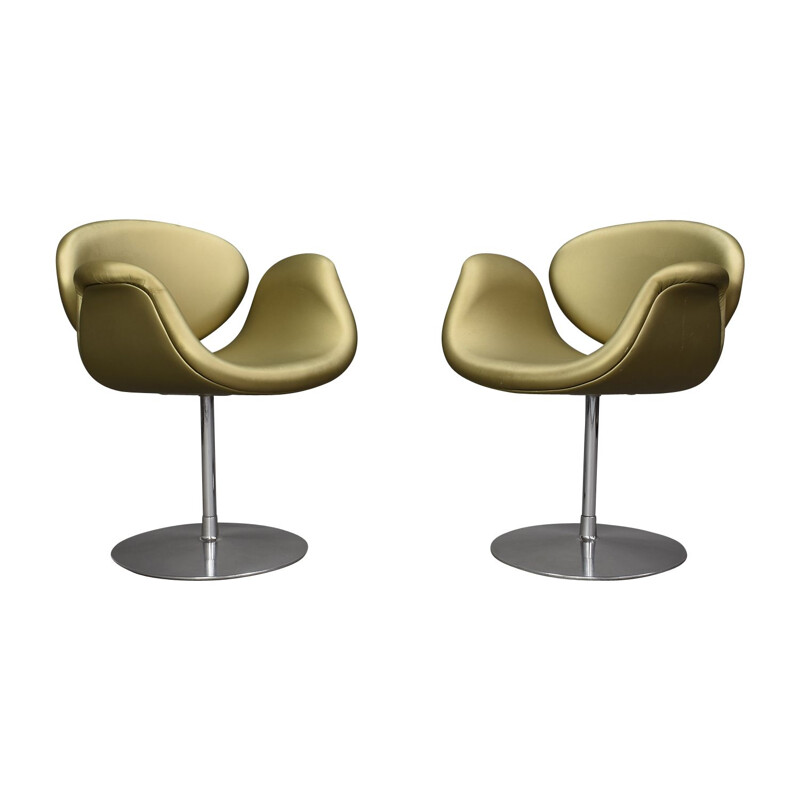 Pair of vintage Little Tulip Chairs by Pierre Paulin for Artifort Netherlands, 1965