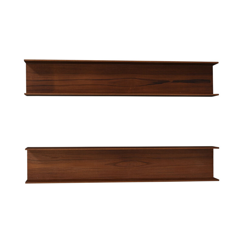 Pair of Teak Floating Shelves by Walter Wirz for Wilhelm Renz – Germany, 1964