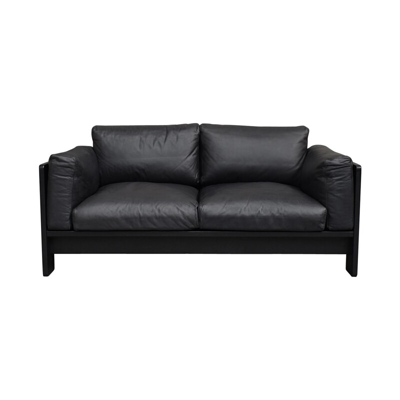 Vintage Black BASTIANO Sofa by Afra and Tobia Scarpa for KNOLL, Italy