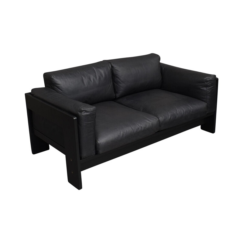 Vintage Black BASTIANO Sofa by Afra and Tobia Scarpa for KNOLL, Italy