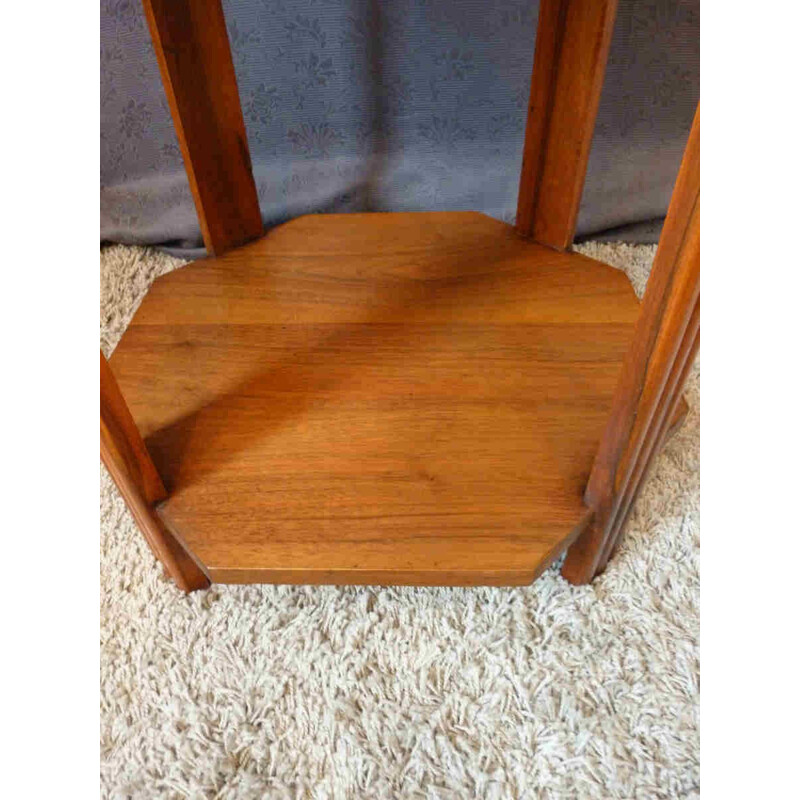 Octagon side table in walnut - 1950s