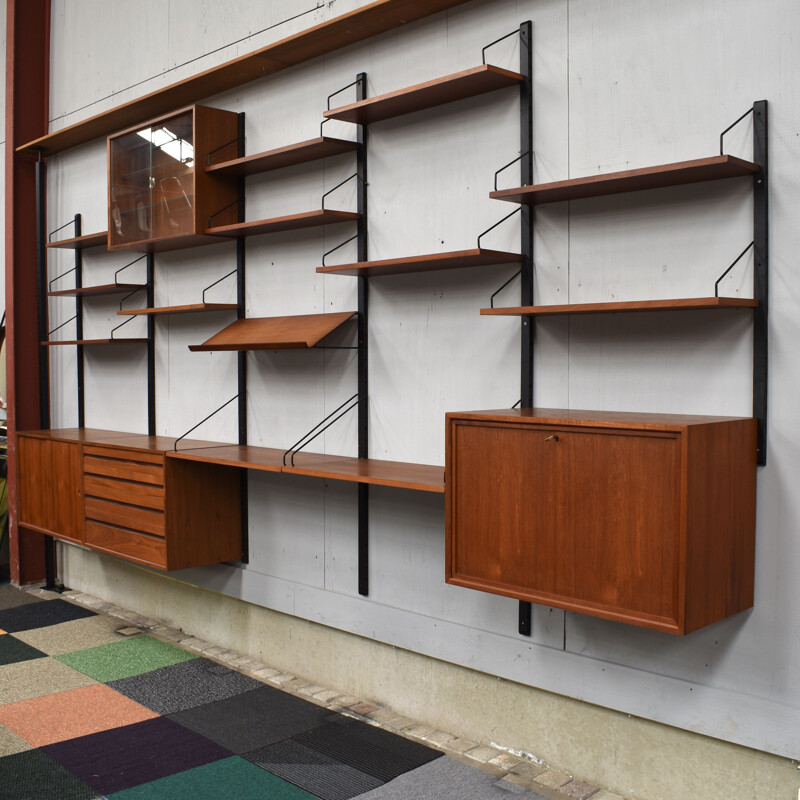 Large Vintage Teak Wall-Unit,Poul Cadovius  Denmark 1950