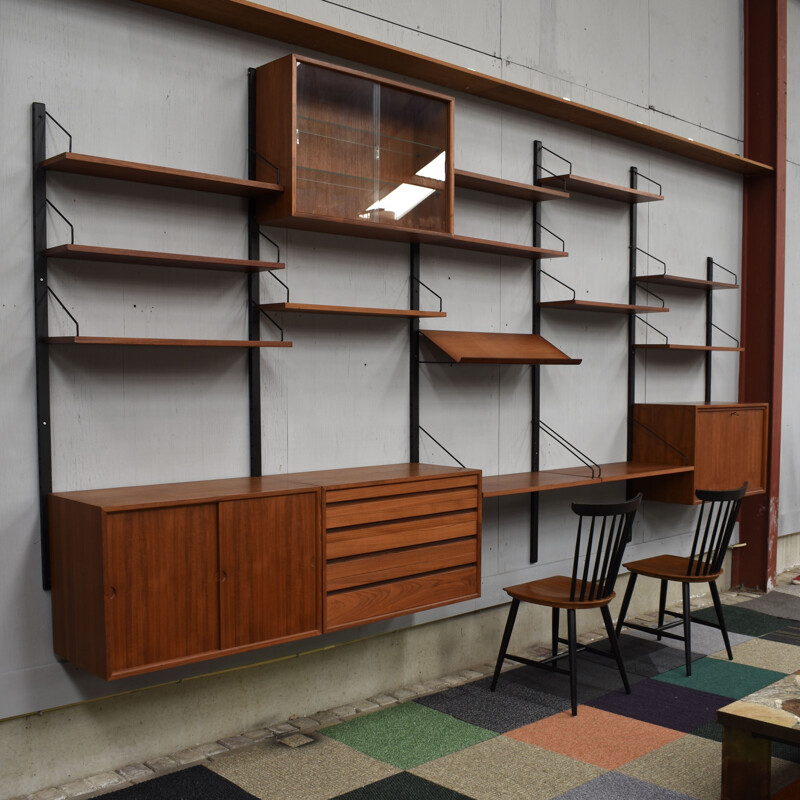 Large Vintage Teak Wall-Unit,Poul Cadovius  Denmark 1950