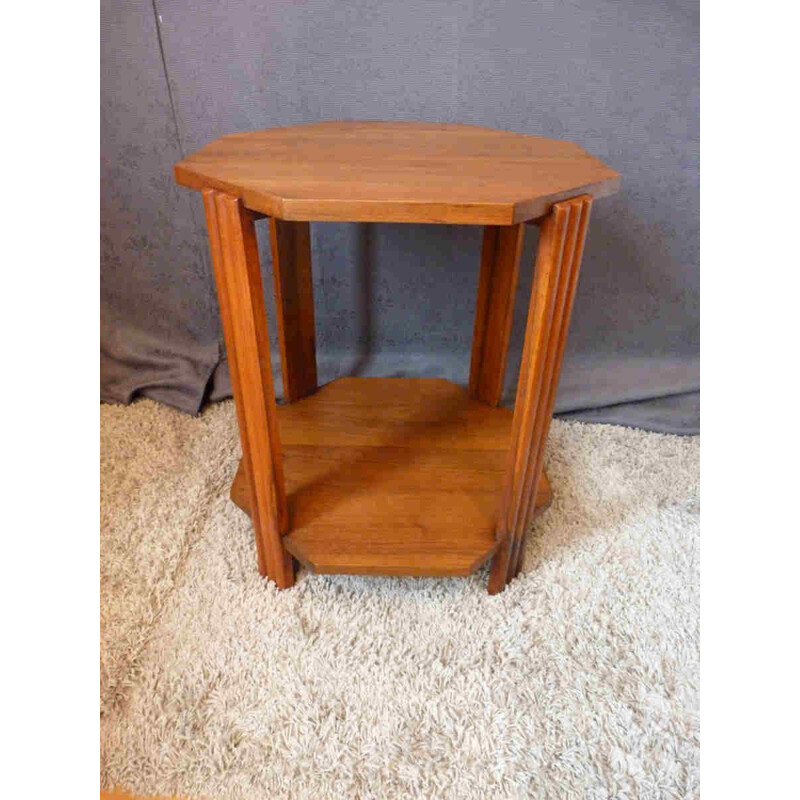 Octagon side table in walnut - 1950s