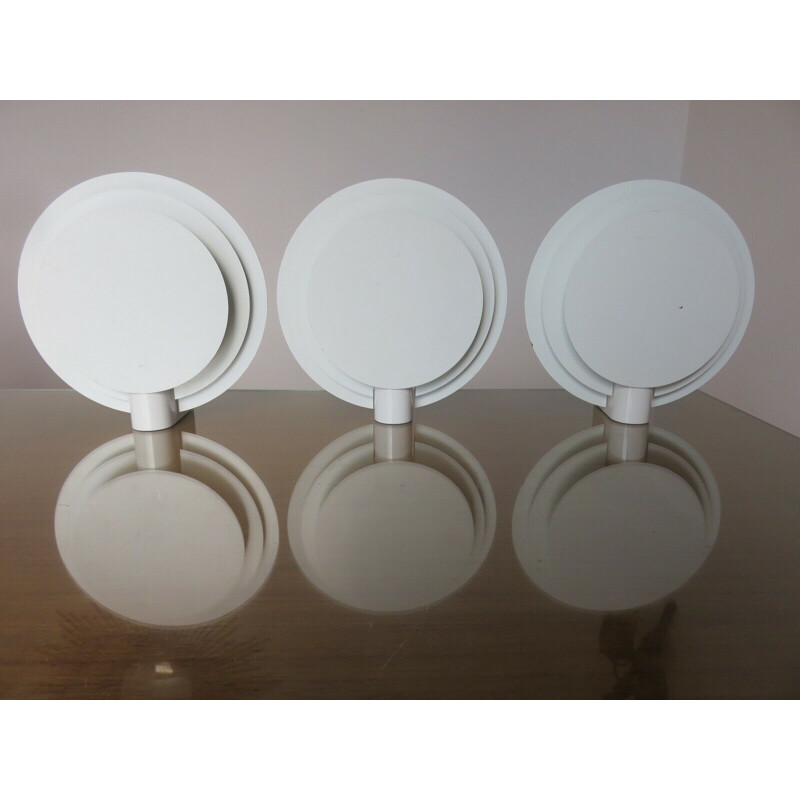 Set of 3 vintage wall lights "planeta" by Lumiance Holland 1980 