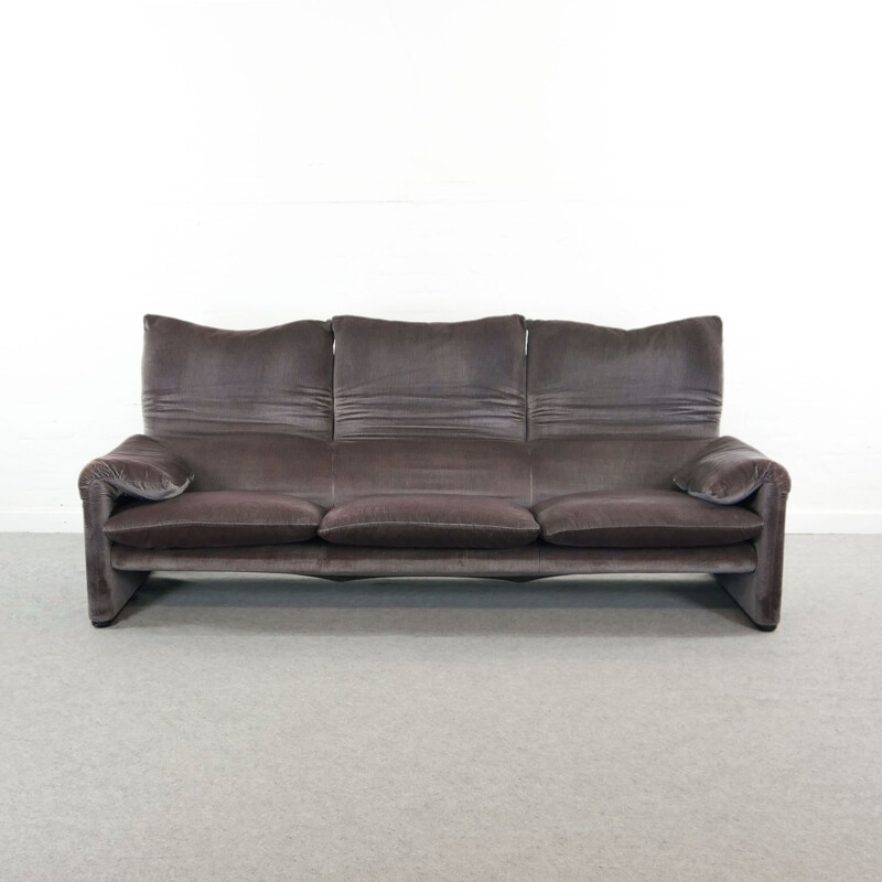 Vintage Maralunga 3-Seater Sofa by Vico Magistretti for Cassina, Italy 1973