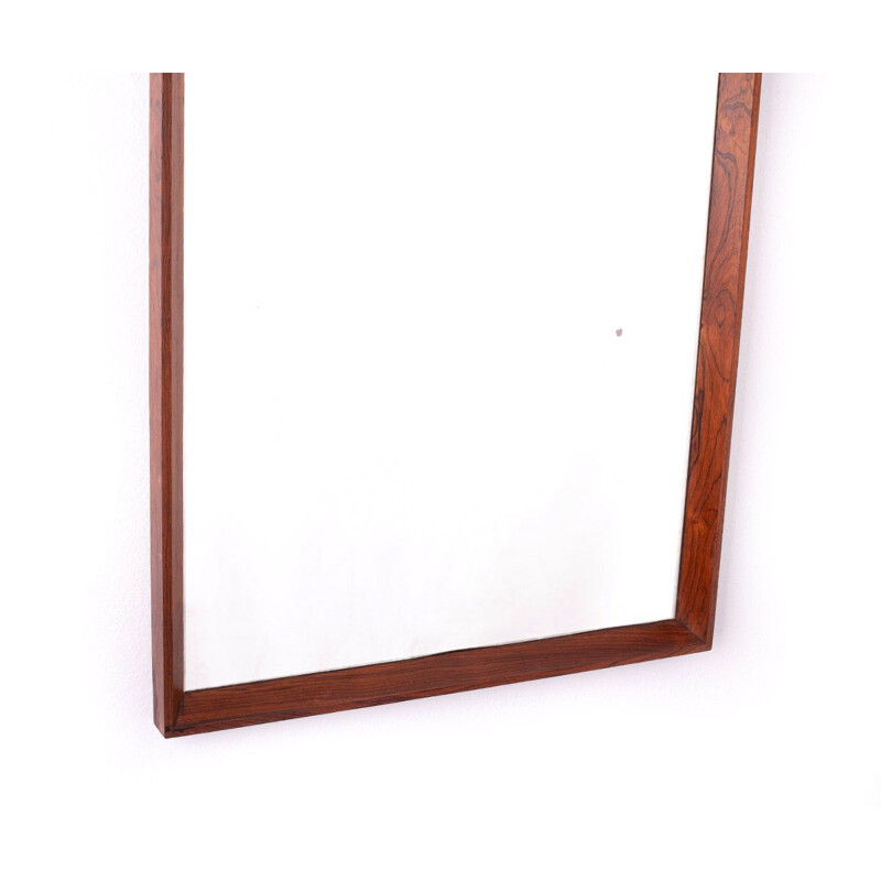 Mid century chic rectangular rosewood mirror Danish 1960s