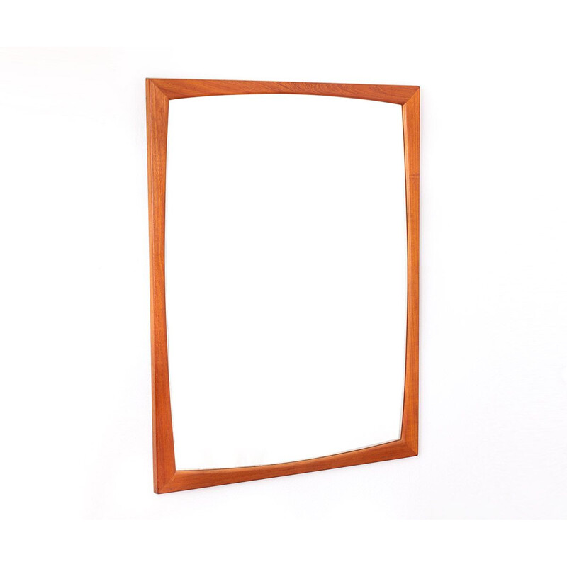 Vintage Aksel Kjersgaard teak mirror, Danish 1960s