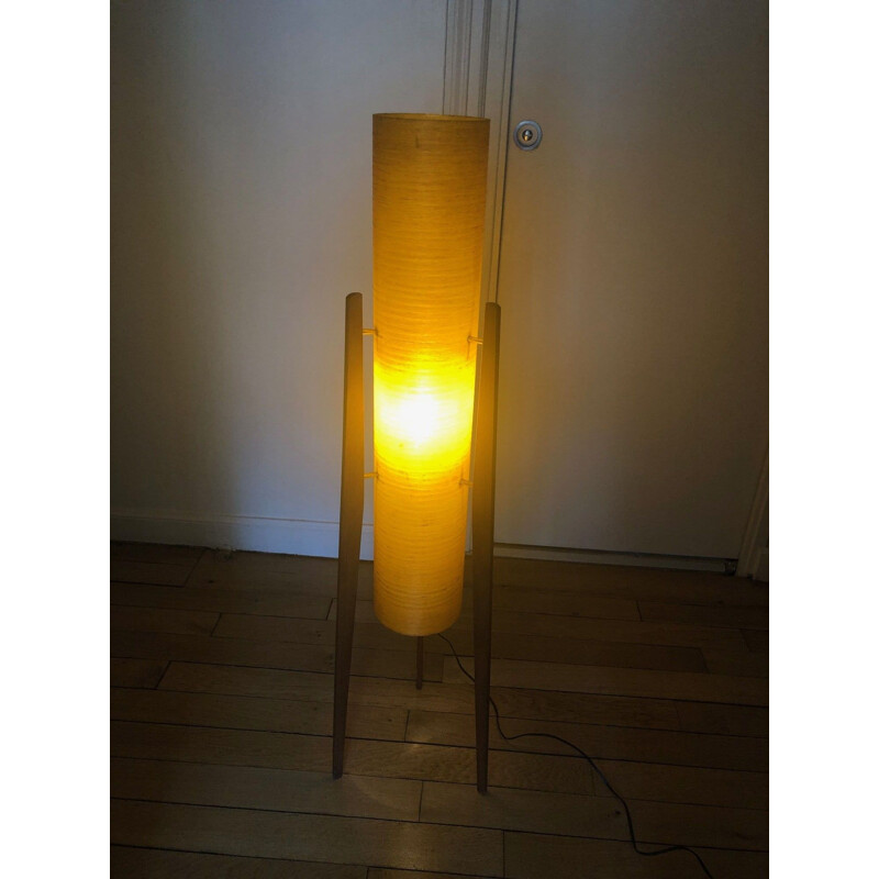 Vintage resin tripod floor lamp 1950