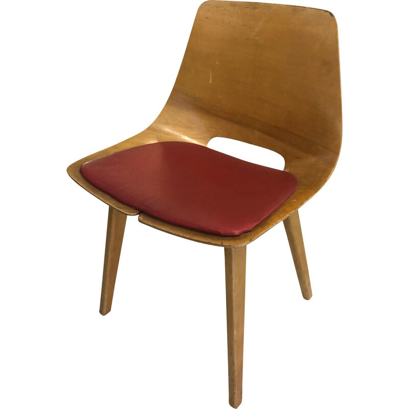 Vintage barrel chair Guariche stone