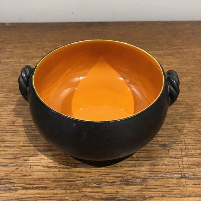 Vintage-Dose aus Keramik von Ceramony Vallauris, 1950