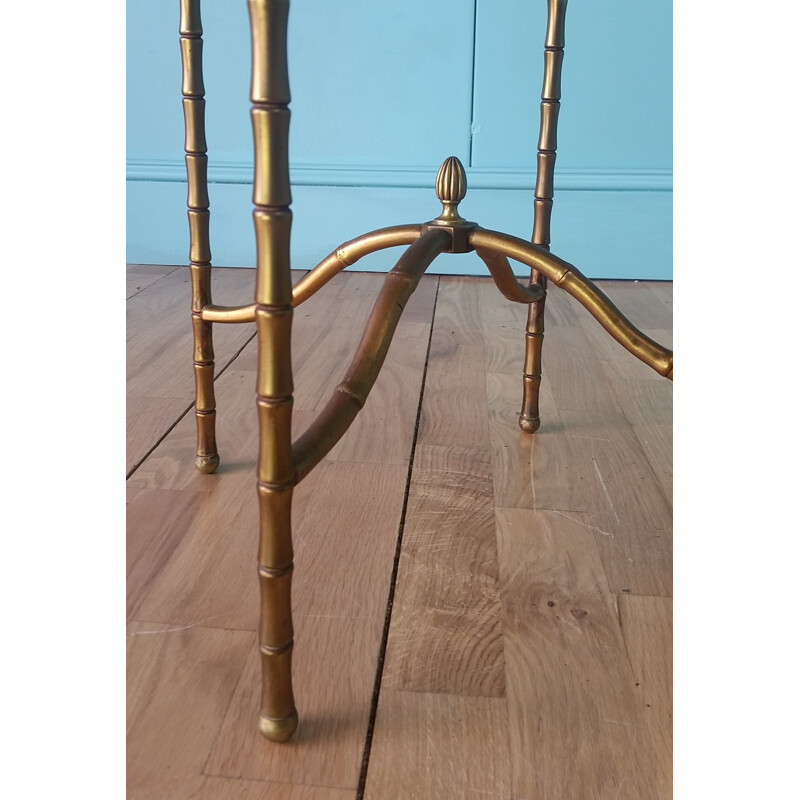 Mid century brass & marble side table 1960s