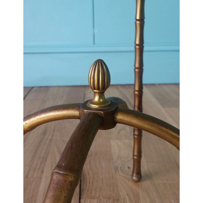 Mid century brass & marble side table 1960s