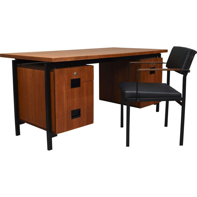 Vintage Desk and Chair "Japanese Series" by Cees Braakman for PASTOE, Netherlands - 1950s