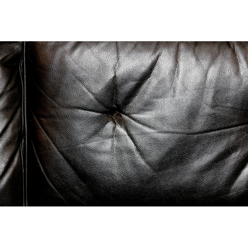 Pair of Vintage leather sofas, Sweden, scandinavian 1960