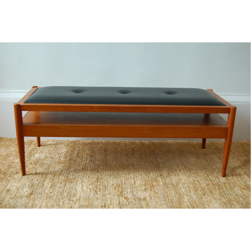 Vintage teak reversible bench  coffee table 1960s