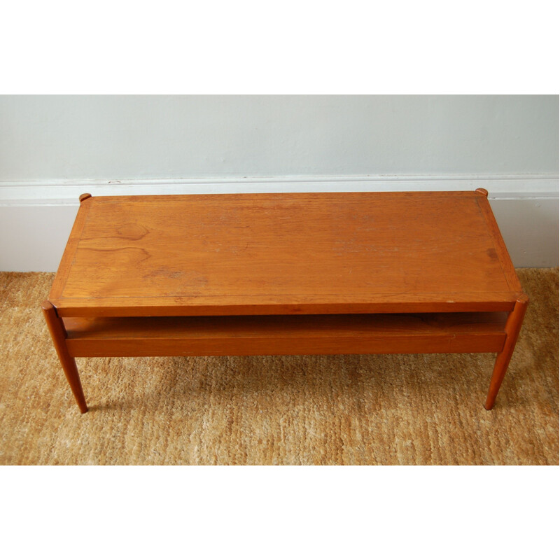 Vintage teak reversible bench  coffee table 1960s