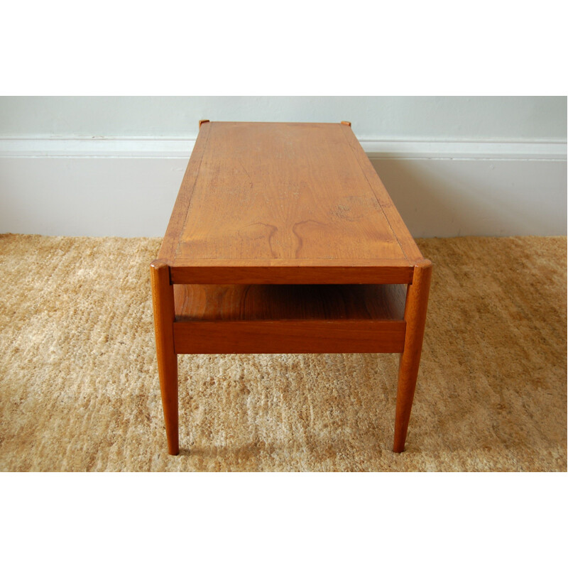 Vintage teak reversible bench  coffee table 1960s