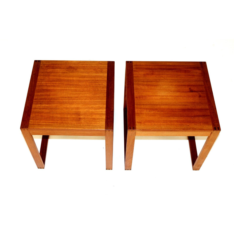 Pair of vintage teak bedside tables, Sweden 1960