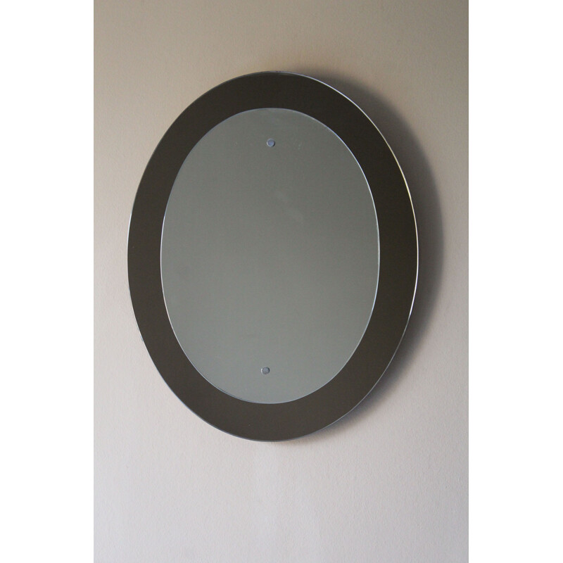 Miroir ovale vintage italien 1960