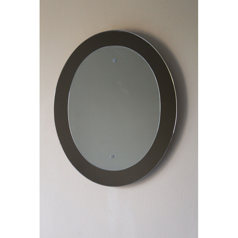 Vintage Oval mirror italian 1960s