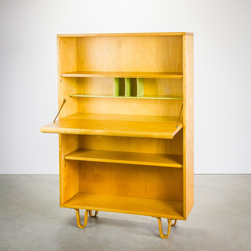 Pastoe "BB04" writing desk in birch wood, Cees BRAAKMAN - 1950s