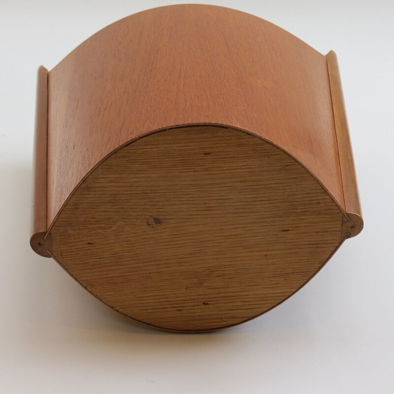 Midcentury Teak Waste Paper Bin  By Einar Barnes For P S Heggen Norway 1950s