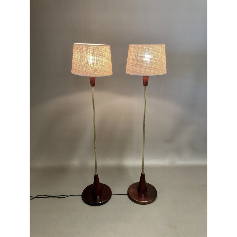 Paire de lampadaires vintage 1950