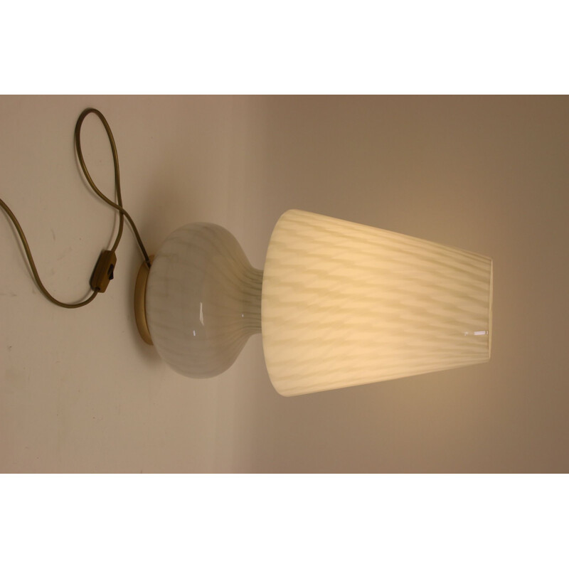 Vintage murano glass mushroom lamp Vetri Venini 1970s