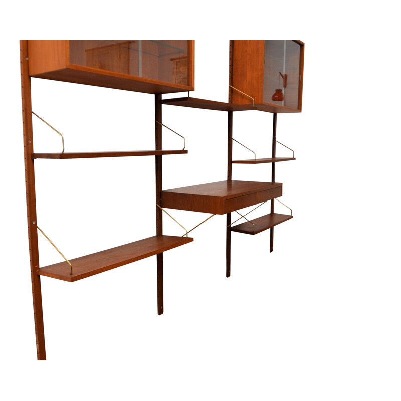 Vintage Poul Cadovius teak moludar wall-unit