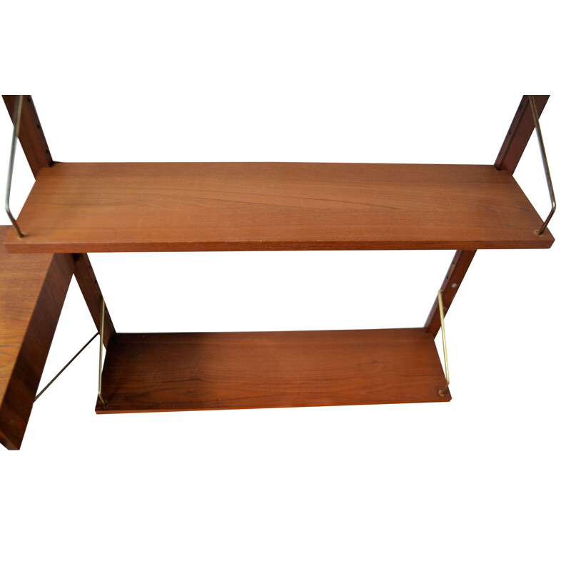 Vintage Poul Cadovius teak moludar wall-unit