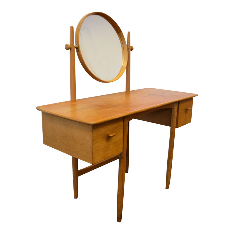 Vintage oak dressing table Swedish Myrstrand & Engström for Bodafors 1960s