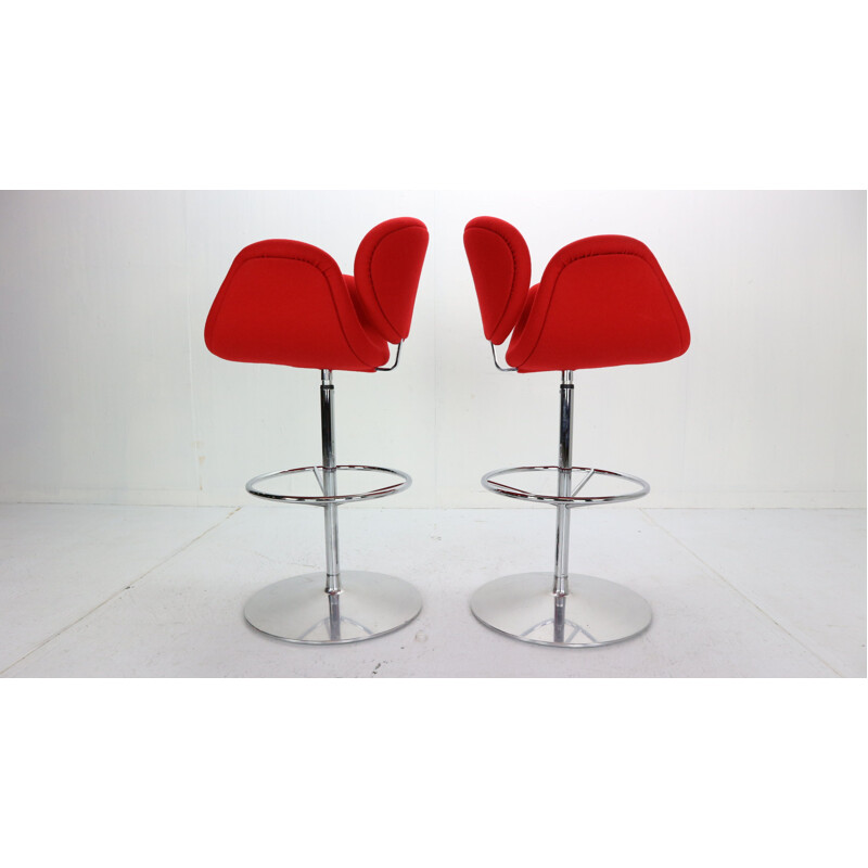 Pair of  "Little Tulip" swiveling barstools by Pierre Paulin and by Artifort, Netherlands 1965