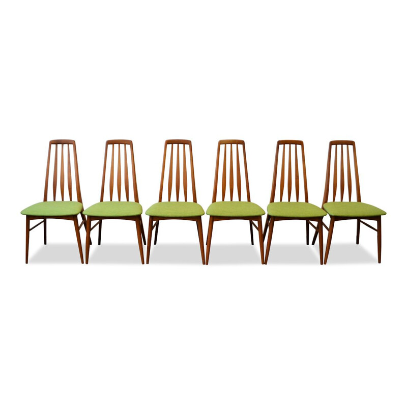 Set of 6 Vintage teak chairs Niels Koefoed Danish