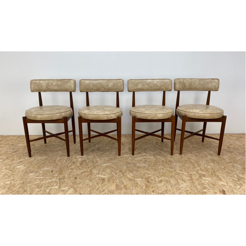 Set of  4 Mid Century Dining Chairs by V.B. Wilkins for G pan 1960s