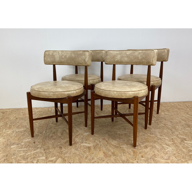 Set of  4 Mid Century Dining Chairs by V.B. Wilkins for G pan 1960s