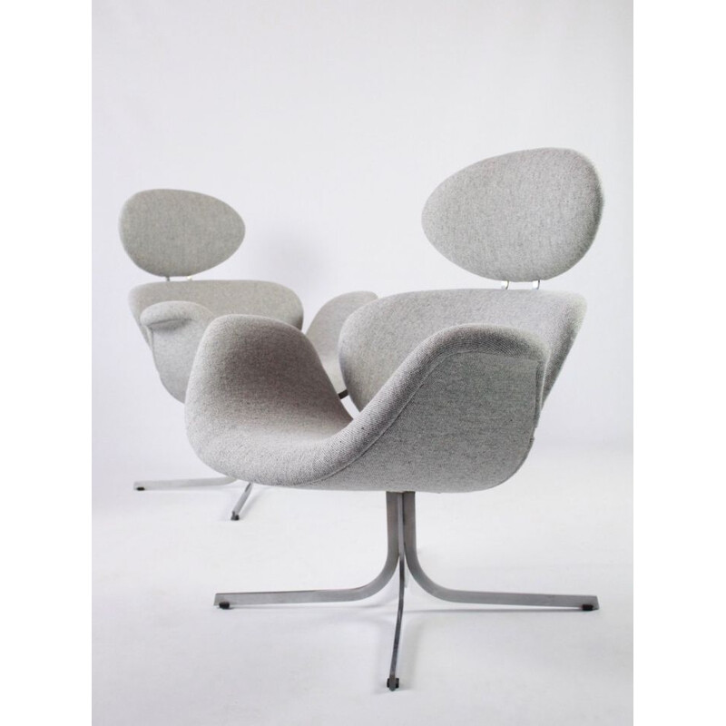 Paire de fauteuils vintage tulipes modèle Artifort F551 par Pierre Paulin, Holland 1959